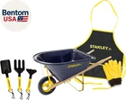 Stanley Jr. Kids Wheelbarrow Set – 6-Piece Durable Toddler Wheelbarrow & Garden