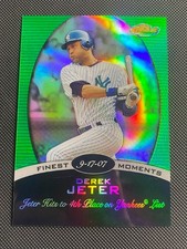2008 Topps Finest - Finest Moments Derek Jeter #FM-DJ Green Refractor /199