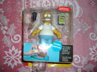 THE SIMPSONS WOS INTERACTIVE LOOSE figure ORIGINAL HOMER NO DUFF BEER PLASTIC