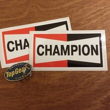 CHAMPION Classic Retro Vintage Old Style Car Stickers Decals 87mm