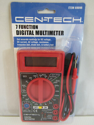 Cen-Tech 7 Function Digital Multimeter 69096/98025 Electrical Test Meter NEW b14