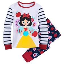 Disney Store Princess Snow White 2 PC Long Sleeve Tight Fit Pajama Set Girl 5