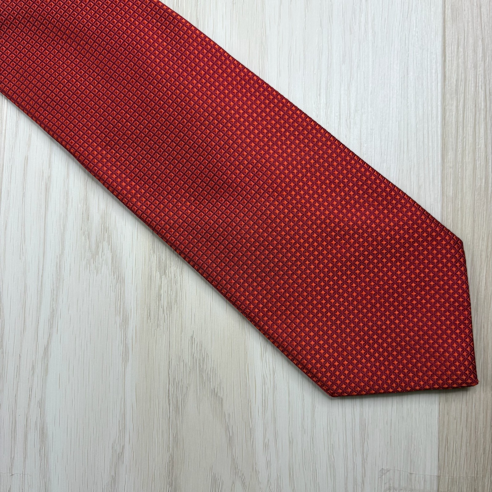 Robert Talbott Mens Red Square Printed Pointed Pu… - image 2