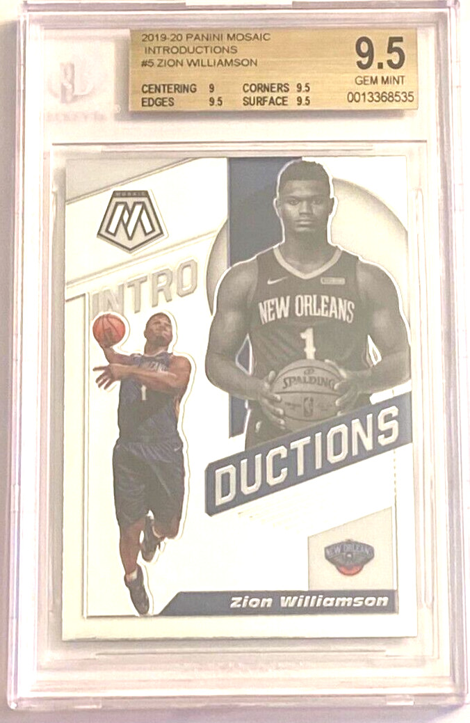 2019-20 Panini Mosaic Basketball #5 ZION WILLIAMSON RC Introductions BGS 9.5
