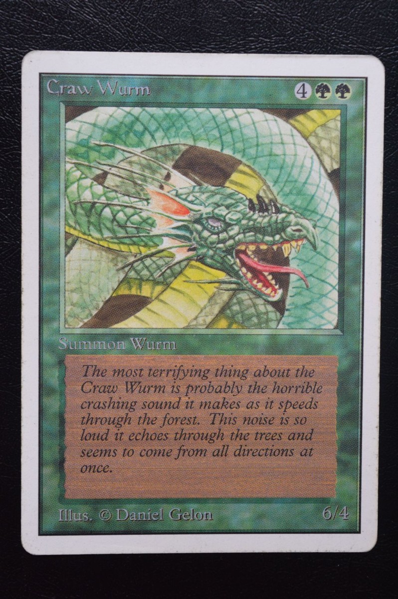 Magic The Gathering MTG CRAW WURM Unlimited Edition HP Heavily