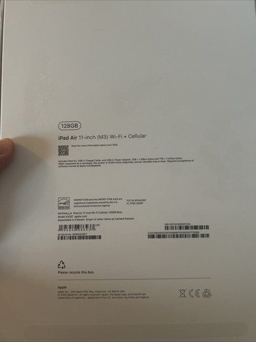Apple iPad Air 11 Inch 128GB Blue Empty Box Only - Afbeelding 2 van 2