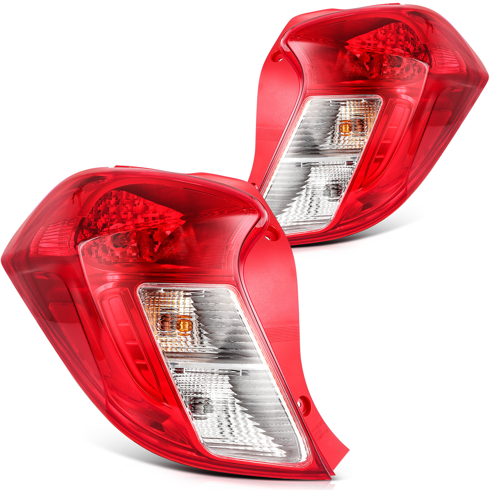 For 2016-2022 Chevy Spark Red Housing Left + Right Tail Lights Assembly Pair