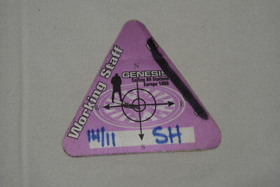 GENESIS, CALLING ALL STATIONS 1998 Satin Concert Tour Crew Pass, Backstage