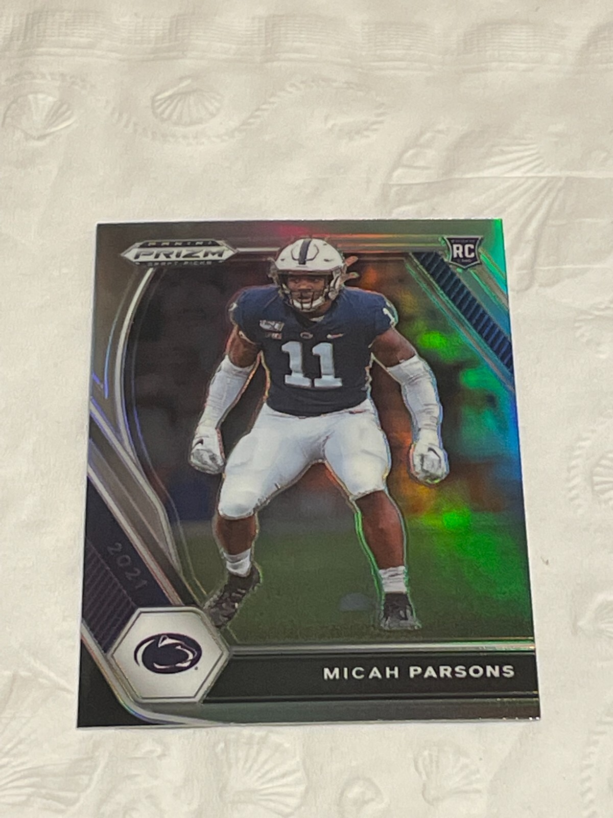 2021 Prizm Draft Picks Micah Parsons Silver Prizm Rookie RC #136