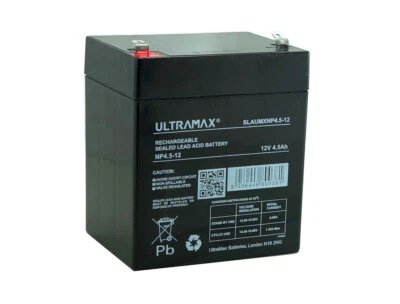 Enduring 6FM4.5 12V 4.5Ah Scooter Replacement ULTRAMAX SEALED LEAD ACID Battery