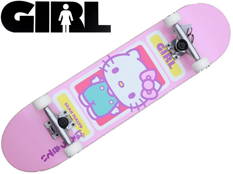 NEW.Sanrio Hello Kitty GIRL SKATEBOARDS COMPLETE 8.0 inch Sean Malto