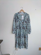 NWT ZARA WOMAN MIDI FLORAL DRESS WITH RUFFLES SIZE S SS21 1165/015