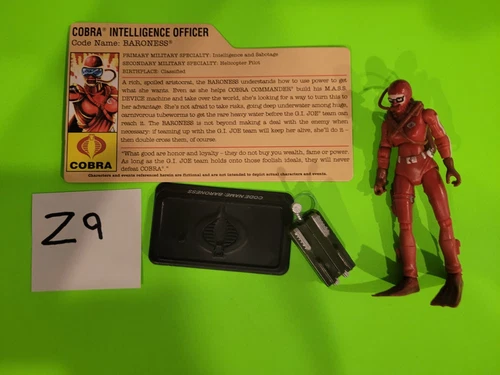 Baroness V11 DVD Battles G.I. JOE COBRA 25th Anniversary LOOSE Near Complete Z9