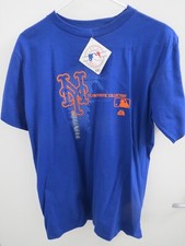Majestic NY Mets Royal Blue with Orange Outline Logo, YOUTH XL T-Shirt, NWT