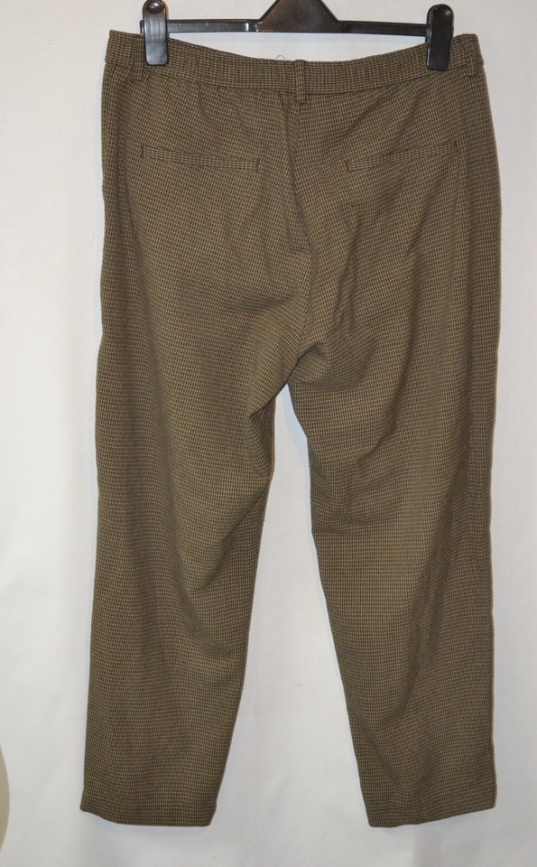 Zara Men’s brown and black checked trousers size XL eBay