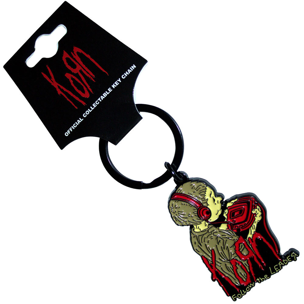 KORN - FOLLOW THE LEADER - METAL KEYCHAIN - BRAND NEW - MUSIC