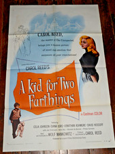 A KID FOR TWO FARTHINGS 1955 USA Cinema ONE SHEET Poster, DIANA DORS
