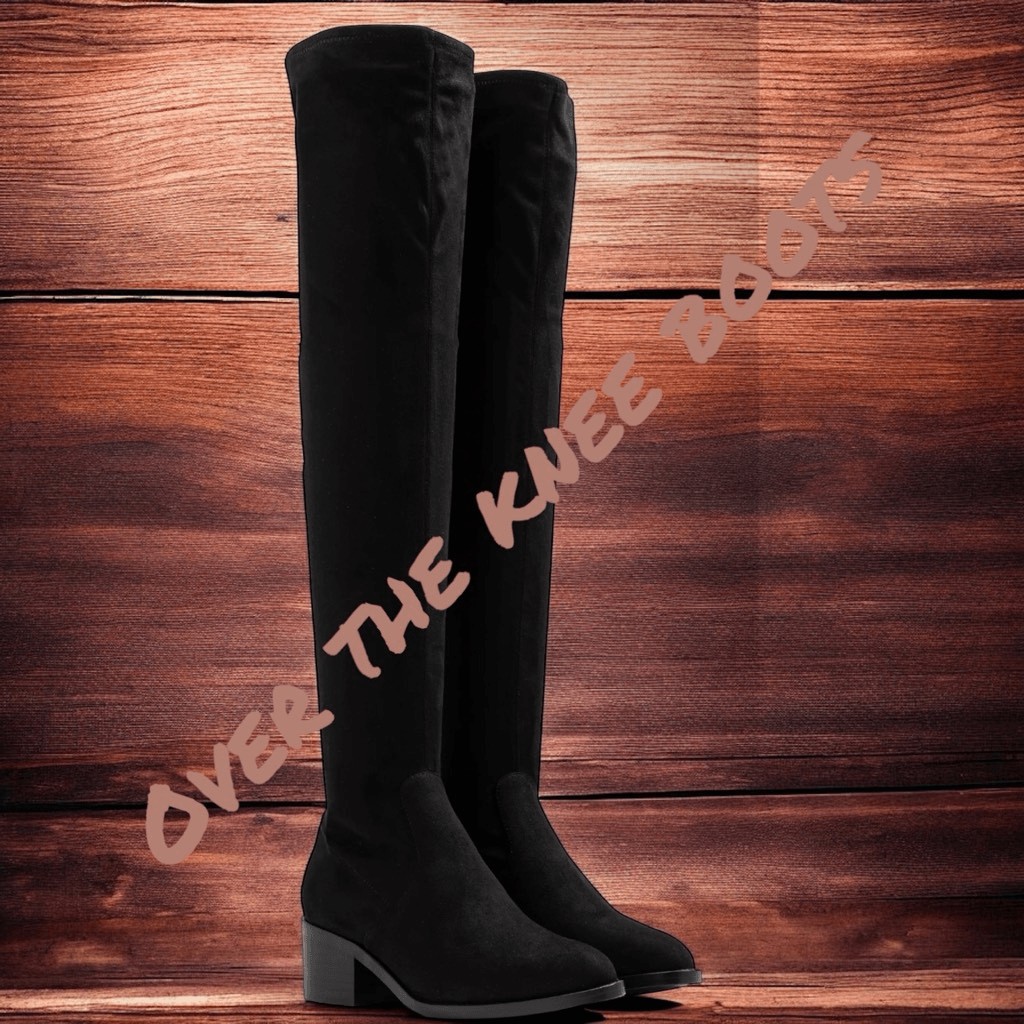 Steve Madden Womens Georgette Back Zip Over The Knee Fashion Boots Black Sz  - Main Image