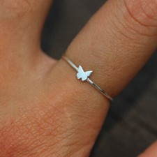 Fabulous Beautiful Butterfly Design Anniversary Ring For Women In 10K White Gold