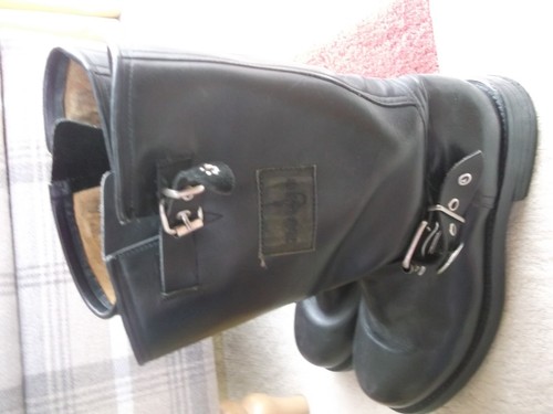 Black Goose Motorbike Engineering Boots size 10 uk with 1/2 Dollar Buckles - Picture 7 of 8