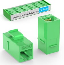 CAT6 RJ45 Keystone Coupler 24 Pack Cat6 Keystone Jack Female to Female Cat 6 ...