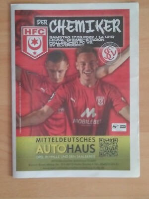 17.9.2022 Prg. Hallescher FC HFC -  SV Elversberg Zeitung Programmheft Sammler
