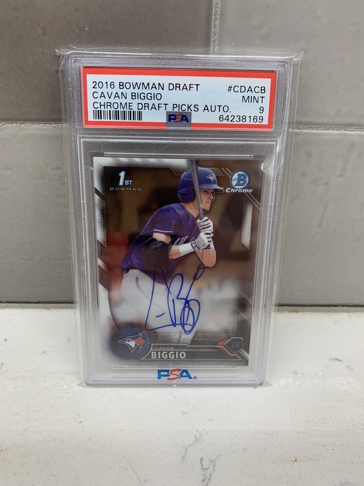 2016 Bowman Chrome Draft Cavan Biggio Auto PSA 9