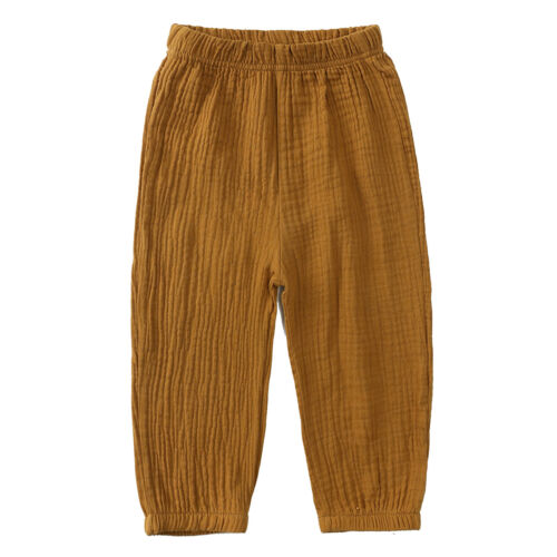 Boys Girls Cotton Linen Pants Casual Beach Bloomers Toddler Kids Loose Trousers - Picture 75 of 81