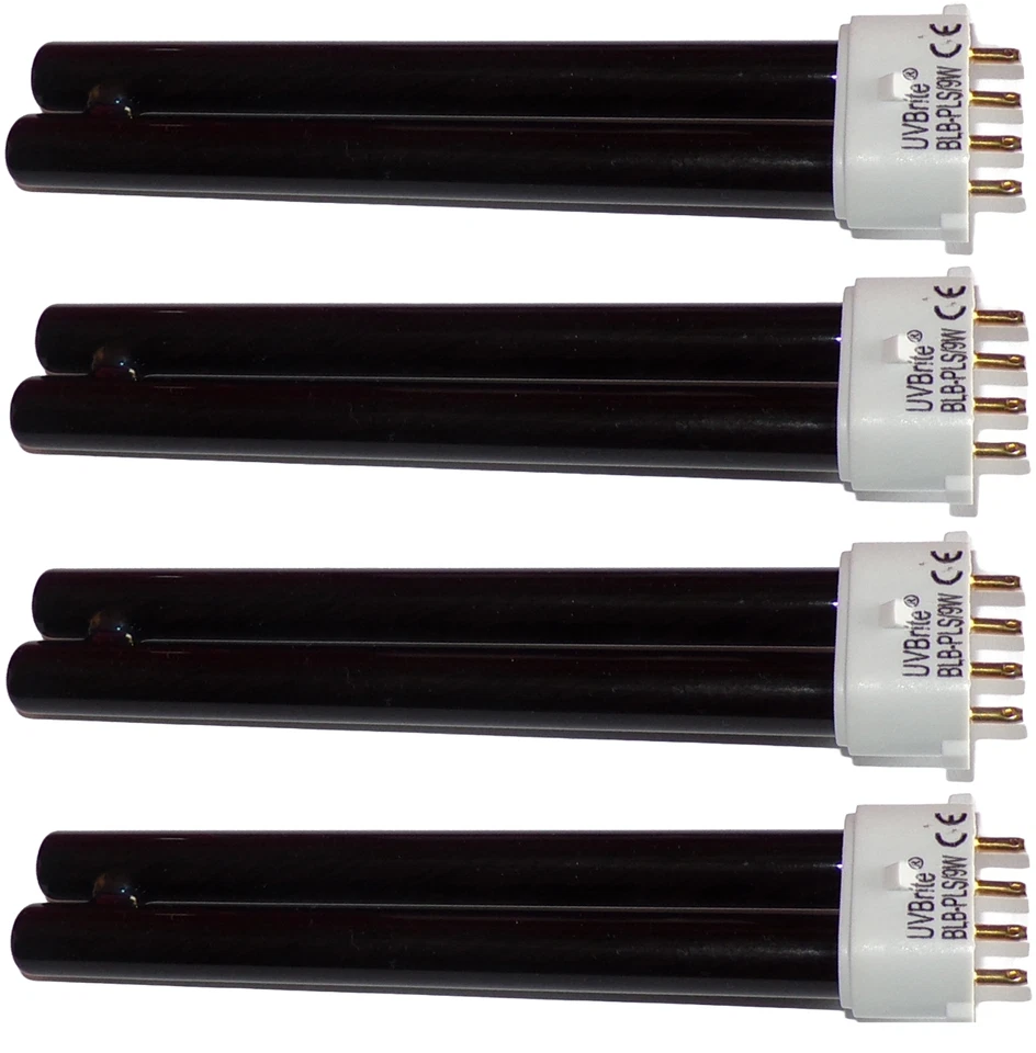 UVBrite® 4 x 9W PL 2G7 BLB Blacklight Bulb Safescan 50/70 UV Bank Note Checker