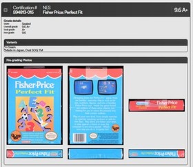 Fisher Price Perfect Fit New Nintendo NES Factory Sealed WATA Grade 9.6 A+ Mint