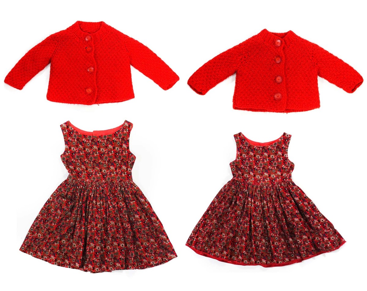 1950s Girls Matching Dresses - Size 4T & Size 7 Sister Outfits - Red Corduroy | eBay 1950s Girls Matching Dresses - Size 4T & Size 7 Sister Outfits - Red Corduroy | eBay