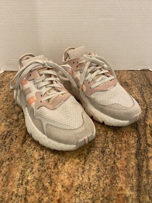 Adidas Originals Nite Jogger BOOST White Pink Orange Running Shoes EG9199  SZ