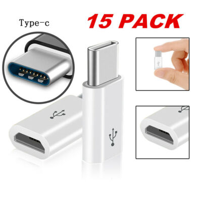 15X USB 3.0 Type-C to Micro USB Data Charging Adapter For Samsung Galaxy S8 S8+