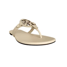 Tory Burch Miller Leather Sandals in New Ivory Women's Size 8.5, 9, 9.5, 10