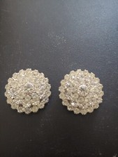 VINTAGE BLUETTE MADE IN FRANCE RHINESTONE SHOE CLIPS