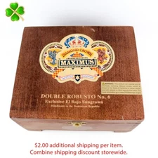 Diamond Crown Maximus Double Robusto No. 6 Wood Cigar Box 7.25" x 6" x 3.75" *