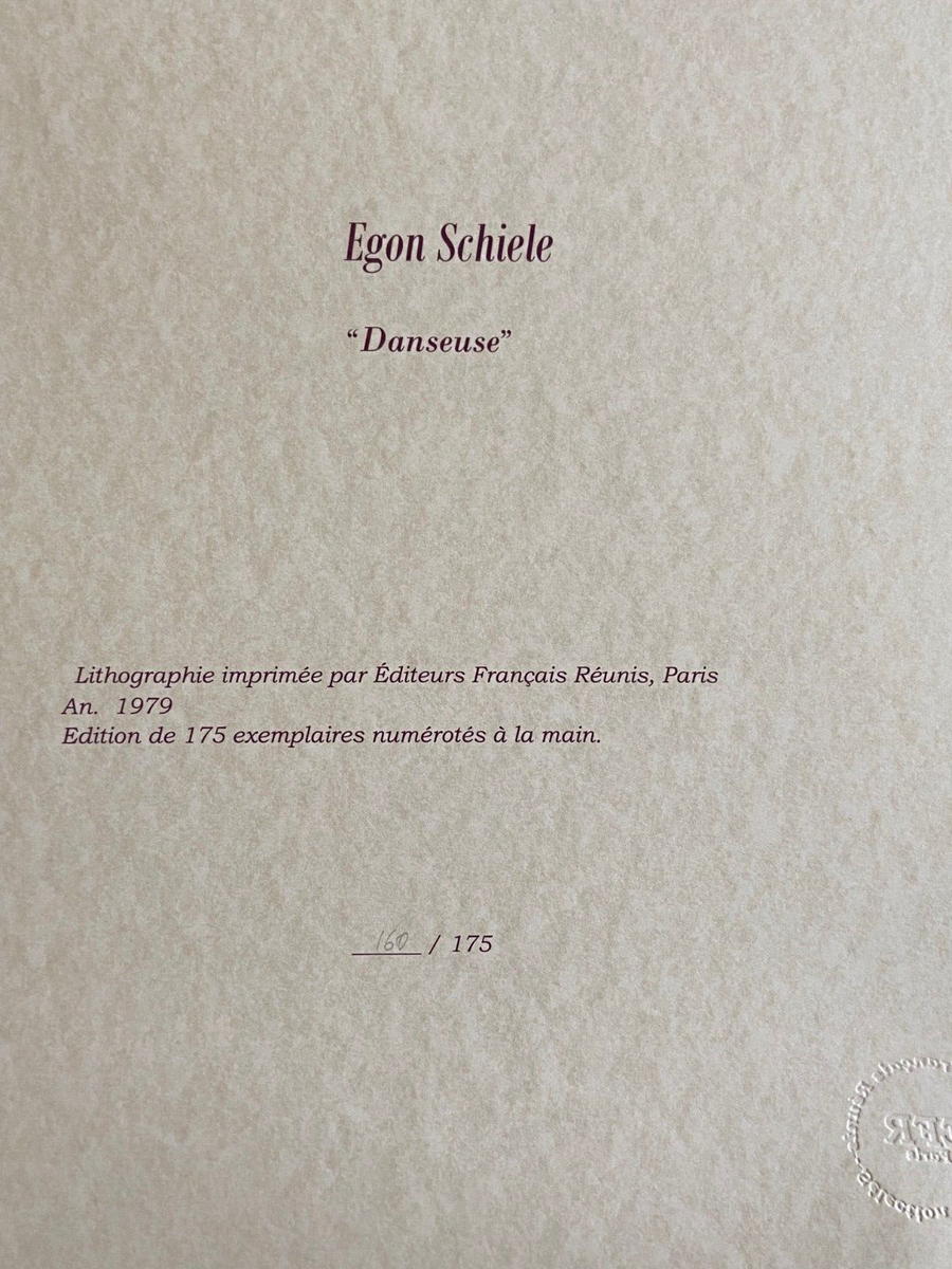 EGON SCHIELE, LITOGRAFIA da un dipinto originale COA firmata a penna numerata EUR 220,00 - IT