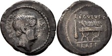 R&Ouml;MISCHE REPUBLIK Denar 42-41 L. LIVINEIUS REGULUS 19 mm Original M&uuml;nze #LXS221