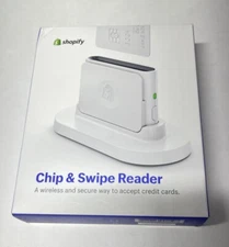 Shopify Chip and Swipe Credit Card Reader Wireless White Model S1701 Read Descr