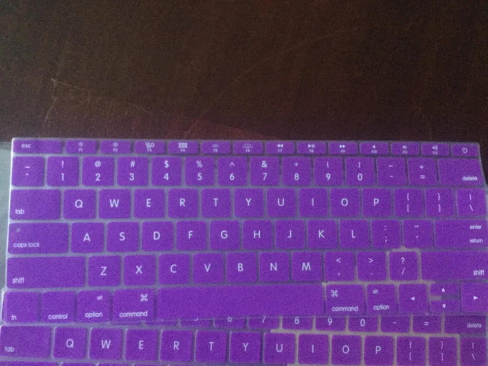 Silicone Keyboard Cover Skin  Macbook Pro 13 15 Touch Bar purple bundle 3 pieces - Image 3 of 3