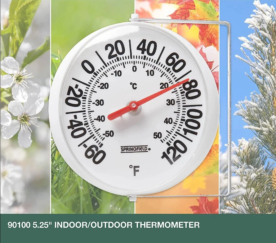 Outdoor Wall Analog Patio Thermometer Mounting Bracket Temperature Reader New - Image 4 of 4