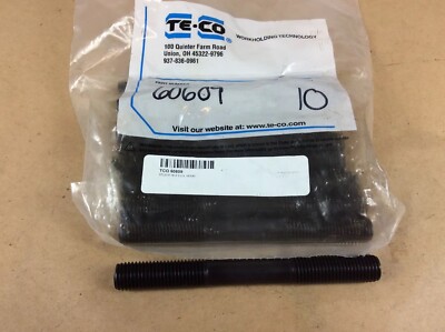(10) TE-CO 60609 M16 X 2. X 150 mm Black Oxide Steel Double End Threaded Studs