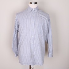 Chaps Classic Fit Twill Striped Casual Dress Shirt Men 16-16 1/2 32-33