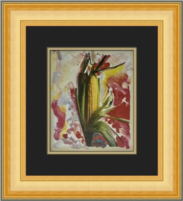 Peter Max Iowa Corn Custom Framed Print