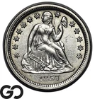 1857 Seated Liberty Dime, Flashy Choice BU++, Nice Strike