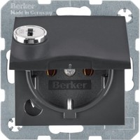 Berker Schuko-Steckdose Anth/Mt 47631606 Steckdosen Schuko-Steckdose