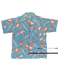 40s 50s Vtg ARROW  Rayon HAWAIIAN Caribbean Calypso Music Novelty SHIRT M Rare
