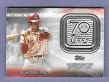 2021 Topps Johnny Bench 70th Anniversary Logo Patch Series 1 #70LP-JB Reds