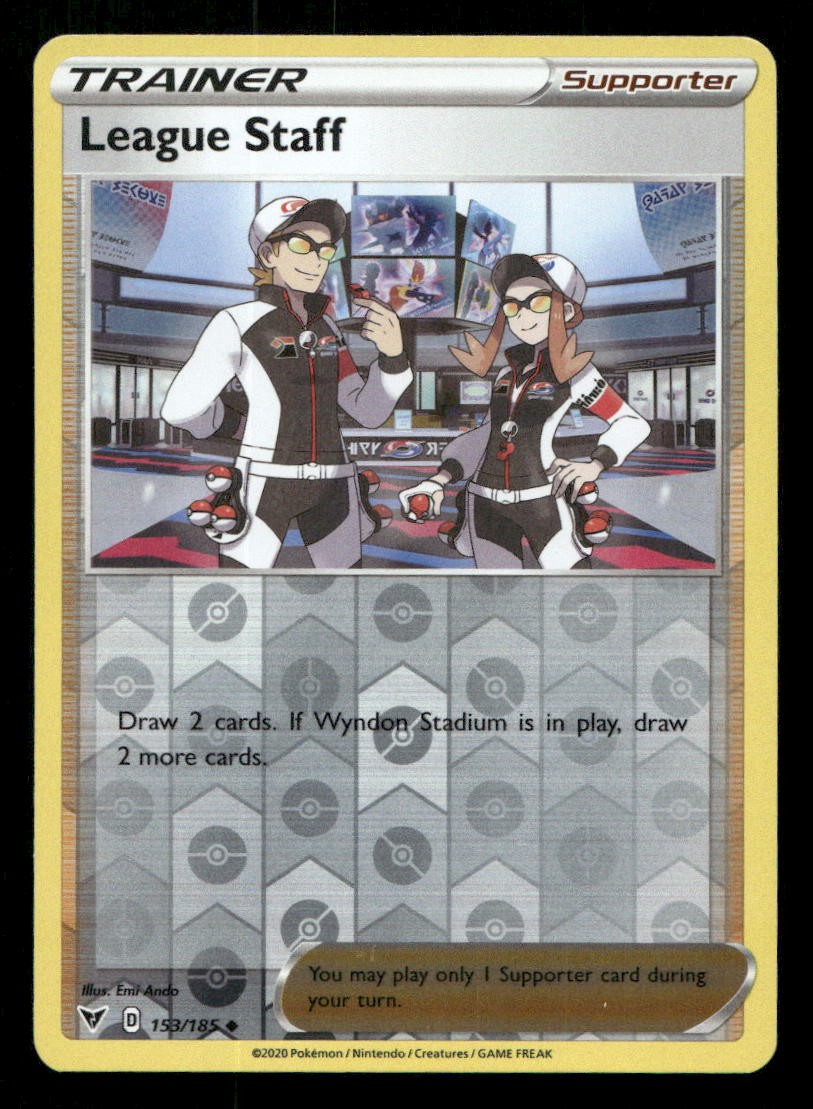League Staff 153/185 Vivid Voltage Reverse Holo NM/M Pokemon