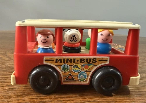 Vintage 1969 Fisher-Price Mini Bus #141 – Classic Little People Vehicle
